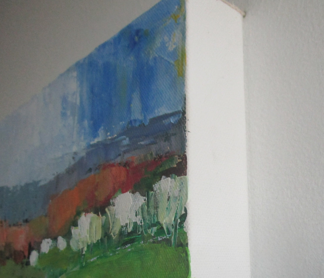 Spring Near Bonnieux, Provence by Janet Dyer |  Side View of Artwork 