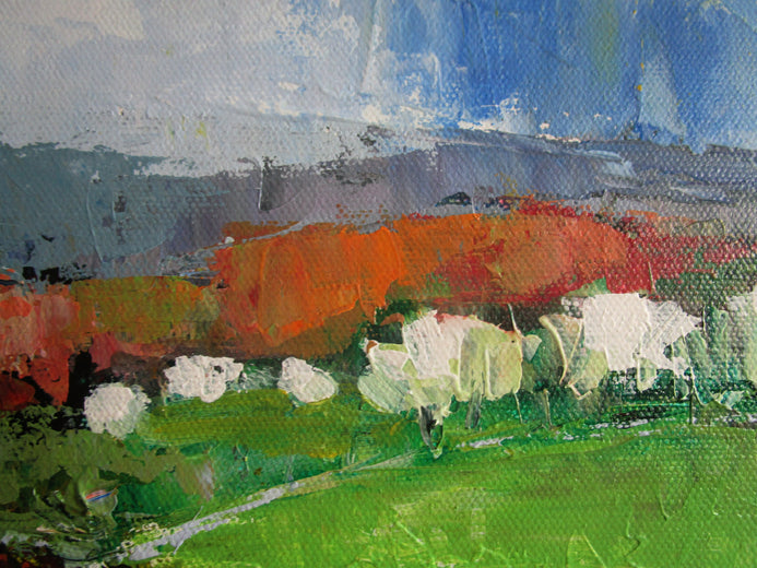 Spring Near Bonnieux, Provence by Janet Dyer |   Closeup View of Artwork 