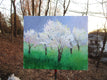 Original art for sale at UGallery.com | Spring on the Hillside by Janet Dyer | $1,125 | acrylic painting | 20' h x 24' w | thumbnail 3