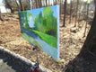 Original art for sale at UGallery.com | Spring, Suburbs by Janet Dyer | $700 | acrylic painting | 12' h x 24' w | thumbnail 2