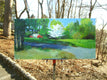 Original art for sale at UGallery.com | Spring, Suburbs by Janet Dyer | $700 | acrylic painting | 12' h x 24' w | thumbnail 3