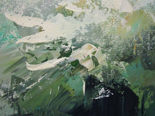 Spring Trees by Good Samaritan by Janet Dyer |   Closeup View of Artwork 