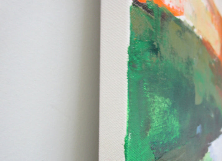 Sunset on the River, England by Janet Dyer |  Side View of Artwork 