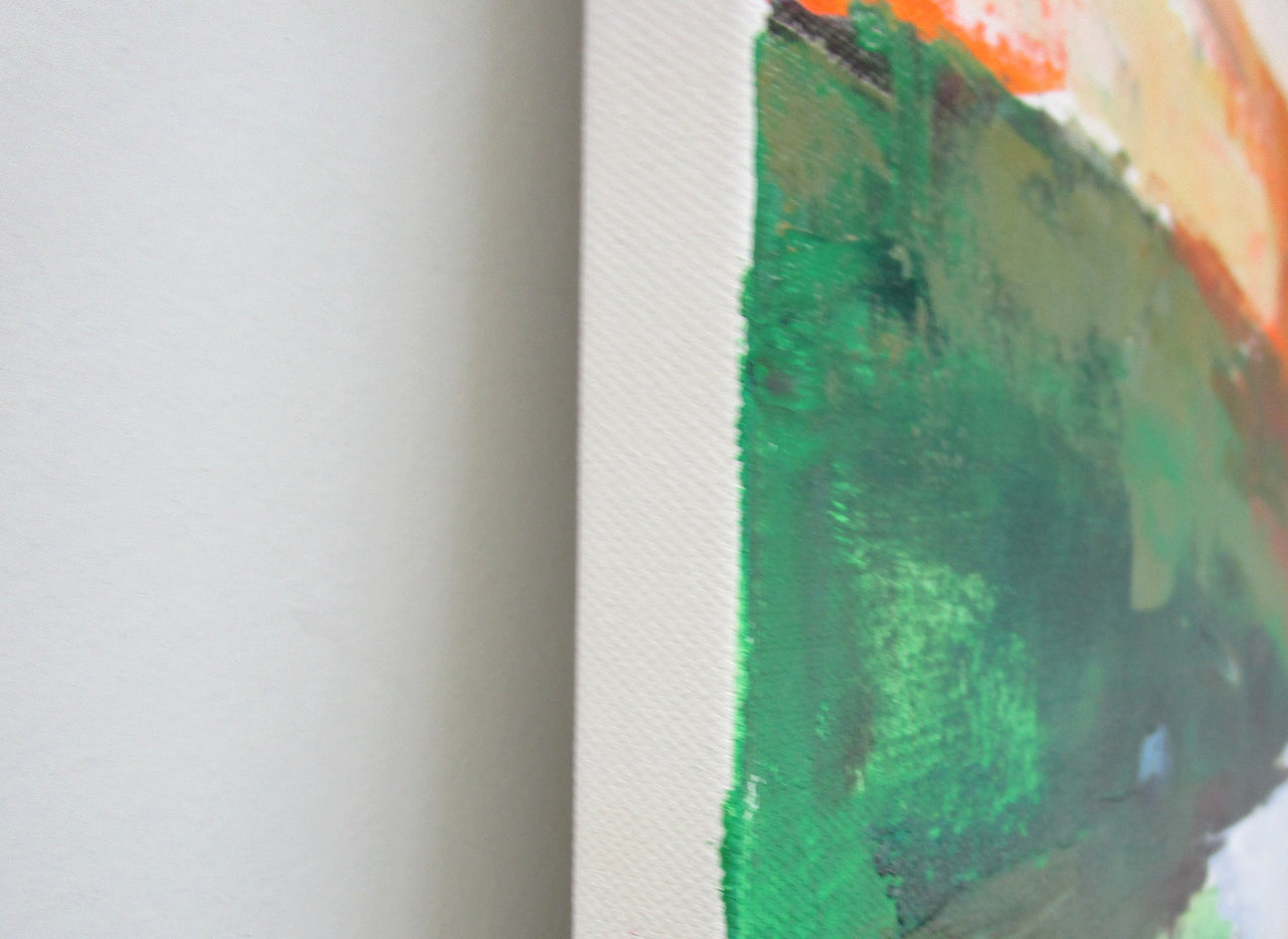 Sunset on the River, England by Janet Dyer |  Side View of Artwork 