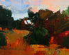 Original art for sale at UGallery.com | Sunset, Saumane by Janet Dyer | $1,550 | acrylic painting | 18' h x 36' w | thumbnail 4