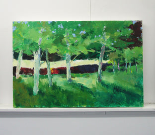 Trees and Wall, France by Janet Dyer |  Context View of Artwork 