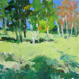 Original art for sale at UGallery.com | Trees in Sunlight Near Avignon by Janet Dyer | $975 | acrylic painting | 20' h x 20' w | photo 1