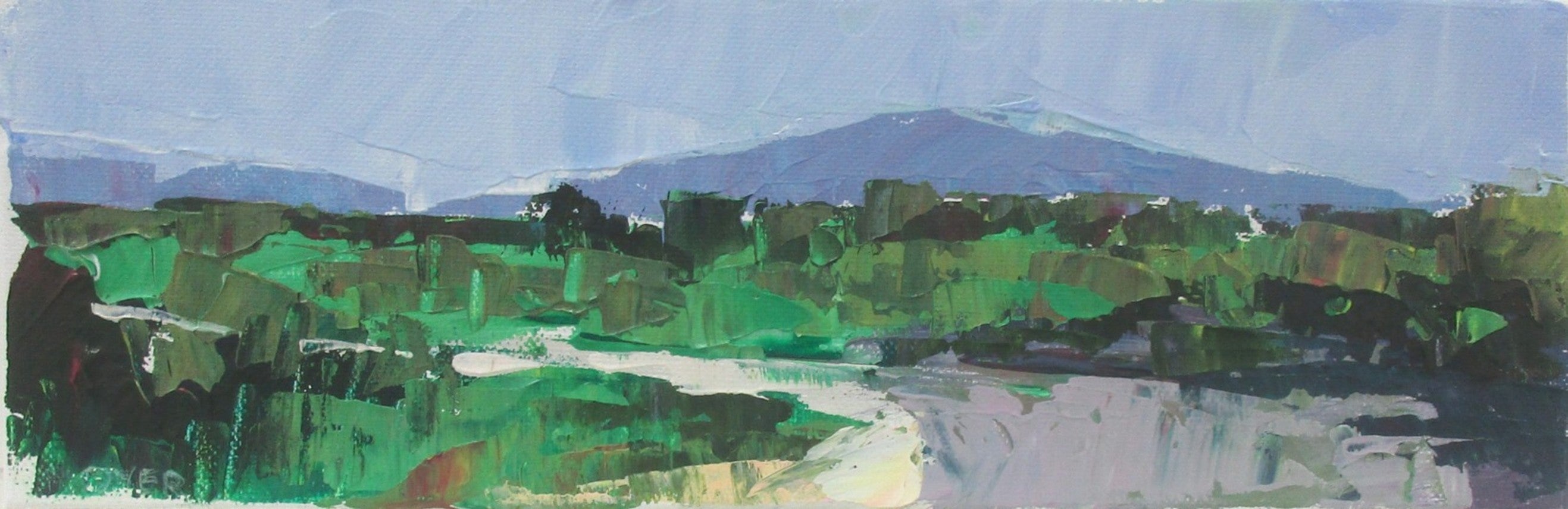 View of Mont Ventoux, Provence by Janet Dyer |  Side View of Artwork 