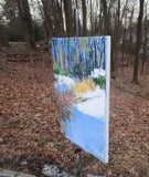 Original art for sale at UGallery.com | Winter Garden by Janet Dyer | $625 | acrylic painting | 18' h x 14' w | thumbnail 2