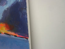 Original art for sale at UGallery.com | Winter Sunset, England by Janet Dyer | $800 | acrylic painting | 16' h x 20' w | thumbnail 2