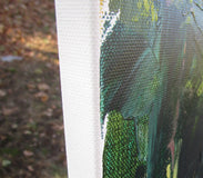 Original art for sale at UGallery.com | Yellow Bushes by Lake by Janet Dyer | $975 | acrylic painting | 18' h x 24' w | thumbnail 2