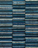 Original art for sale at UGallery.com | Navy Stripes by Janet Hamilton | $2,575 | mixed media artwork | 30' h x 24' w | thumbnail 1