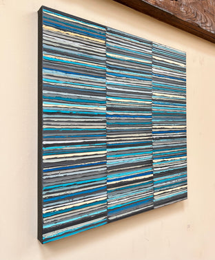 Original art for sale at UGallery.com | Beach Stripes by Janet Hamilton | $950 | oil painting | 20' h x 20' w | photo 2