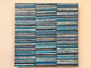 Original art for sale at UGallery.com | Beach Stripes by Janet Hamilton | $950 | oil painting | 20' h x 20' w | photo 3