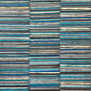 Original art for sale at UGallery.com | Beach Stripes by Janet Hamilton | $950 | oil painting | 20' h x 20' w | photo 1