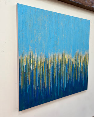 Blue Horizon by Janet Hamilton |  Side View of Artwork 