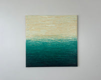Original art for sale at UGallery.com | Emerald Zen by Janet Hamilton | $750 | oil painting | 18' h x 18' w | thumbnail 3