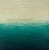 Original art for sale at UGallery.com | Emerald Zen by Janet Hamilton | $750 | oil painting | 18' h x 18' w | thumbnail 1