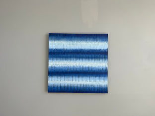 Original art for sale at UGallery.com | Indigo Stripes 3 by Janet Hamilton | $1,350 | oil painting | 24' h x 24' w | photo 3