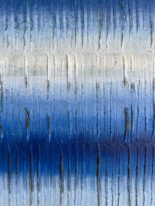 Indigo Stripes 3 by Janet Hamilton |   Closeup View of Artwork 