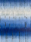 Original art for sale at UGallery.com | Indigo Stripes 3 by Janet Hamilton | $1,350 | oil painting | 24' h x 24' w | thumbnail 4