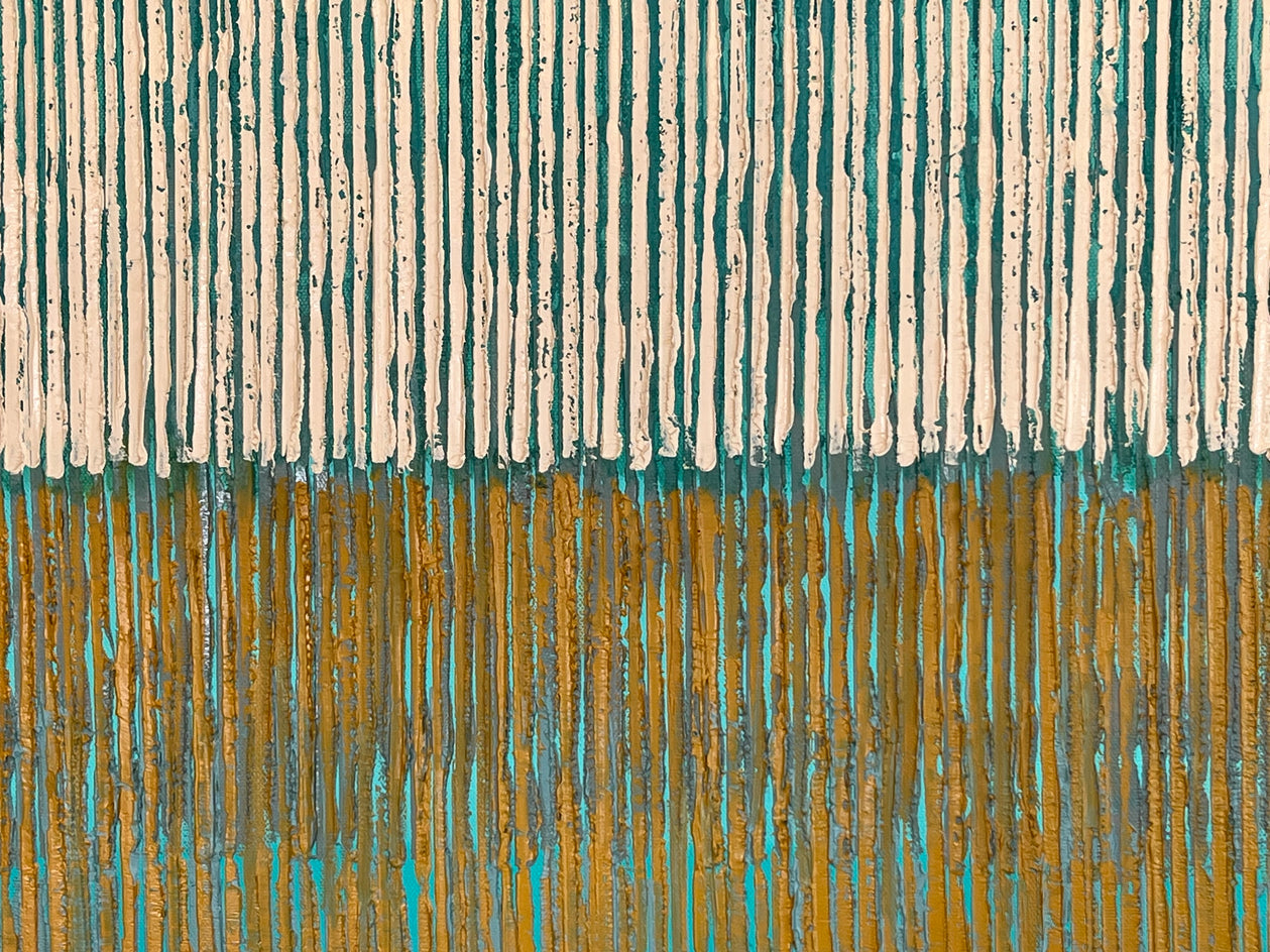 Organic Stripes by Janet Hamilton |  Closeup View of Artwork 