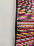 Original art for sale at UGallery.com | Pink Stripes by Janet Hamilton | $2,575 | oil painting | 30' h x 24' w | thumbnail 2