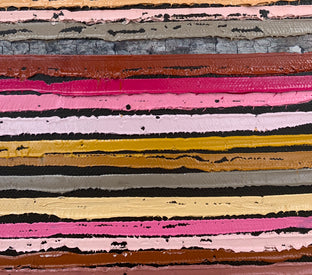 Original art for sale at UGallery.com | Pink Stripes by Janet Hamilton | $2,575 | oil painting | 30' h x 24' w | photo 4