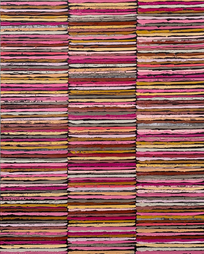 Pink Stripes by Janet Hamilton | Artwork Main Image