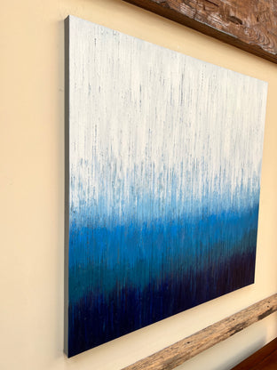 Original art for sale at UGallery.com | Sapphire Landscape by Janet Hamilton | $3,575 | oil painting | 40' h x 40' w | photo 2