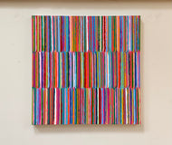 Original art for sale at UGallery.com | Triple Stripes B by Janet Hamilton | $1,600 | oil painting | 30' h x 30' w | thumbnail 3