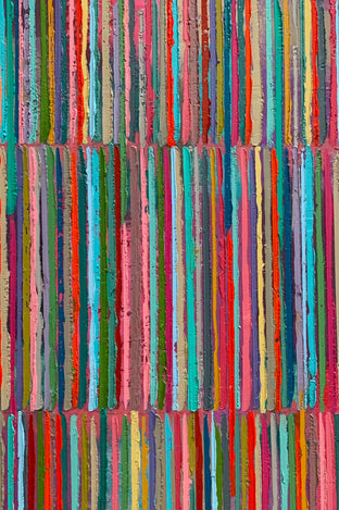Triple Stripes C by Janet Hamilton |   Closeup View of Artwork 