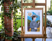 Original art for sale at UGallery.com | A Country Man by Javier Ortas | $1,175 | watercolor painting | 19.68' h x 13.77' w | thumbnail 4