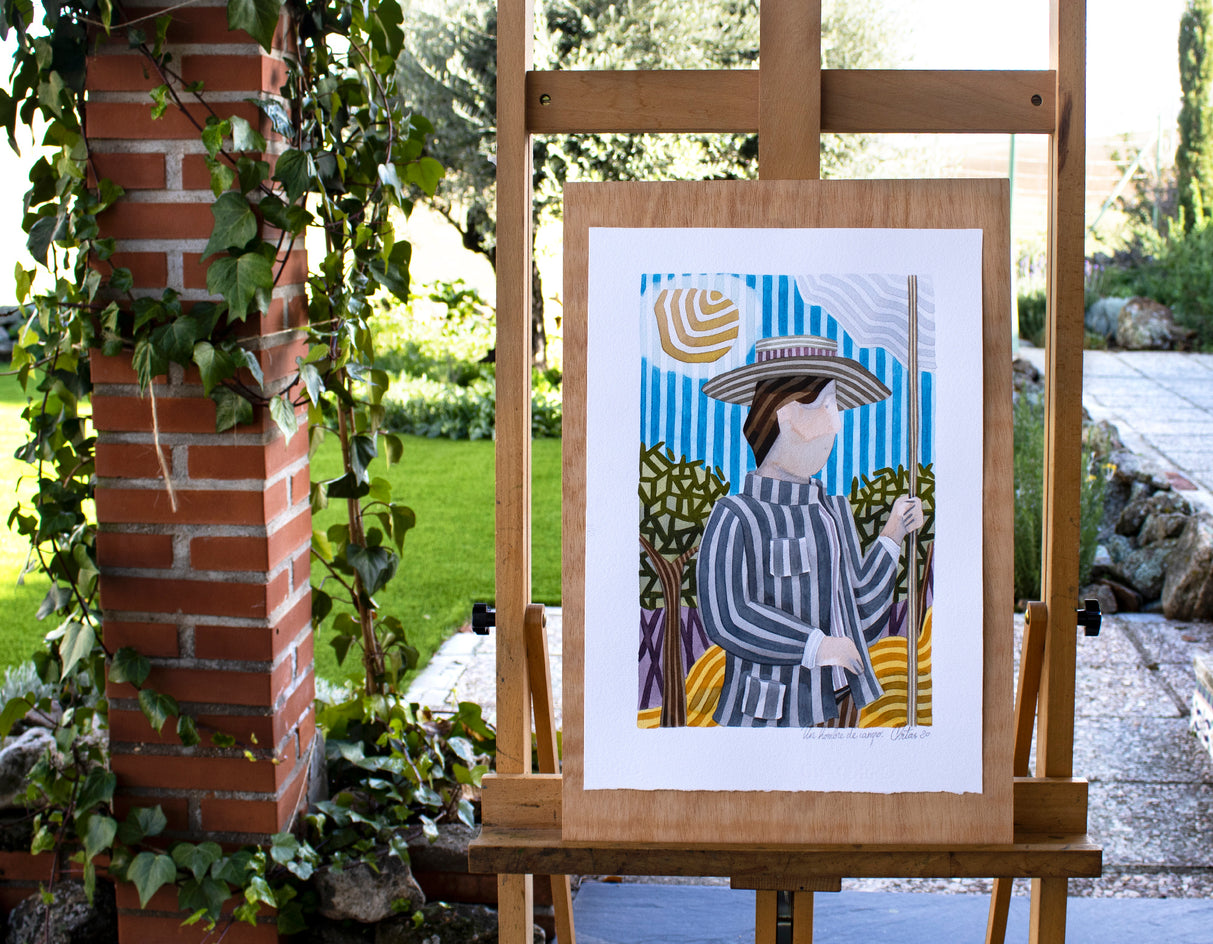 A Country Man by Javier Ortas |  Closeup View of Artwork 