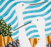 Original art for sale at UGallery.com | Black-Winged Stilts by Javier Ortas | $1,175 | watercolor painting | 19.68' h x 13.77' w | thumbnail 4