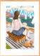 Original art for sale at UGallery.com | Girl Gazing at the Sea by Javier Ortas | $1,175 | watercolor painting | 19.68' h x 13.77' w | thumbnail 2