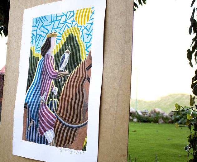 A King in Backlight by Javier Ortas |  Side View of Artwork 