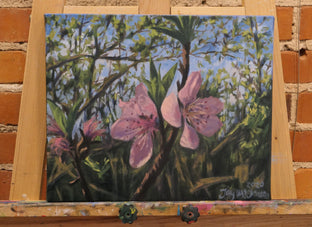 Original art for sale at UGallery.com | Spring Blossoms by Jay Jensen | $625 | oil painting | 10' h x 12' w | photo 4