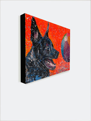 Original art for sale at UGallery.com | Pop Dog II by Jeff Fleming | $525 | mixed media artwork | 12' h x 16' w | photo 2