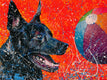 Original art for sale at UGallery.com | Pop Dog II by Jeff Fleming | $525 | mixed media artwork | 12' h x 16' w | thumbnail 1