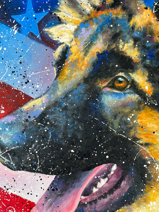 Original art for sale at UGallery.com | Dogmocracy by Jeff Fleming | $800 | oil painting | 24' h x 24' w | photo 4