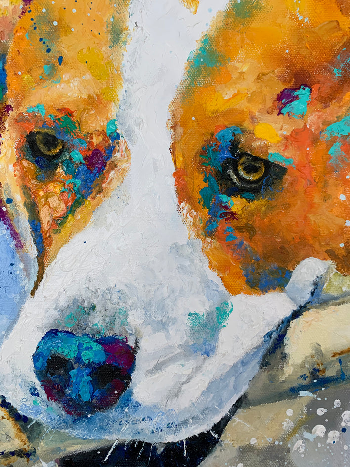 Fun Fetch by Jeff Fleming |  Closeup View of Artwork 