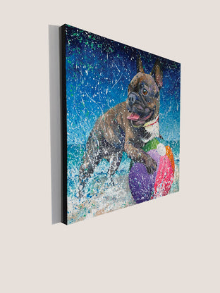 Original art for sale at UGallery.com | Huggaball by Jeff Fleming | $600 | oil painting | 24' h x 24' w | photo 2