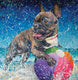 Original art for sale at UGallery.com | Huggaball by Jeff Fleming | $600 | oil painting | 24' h x 24' w | thumbnail 1