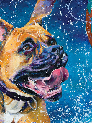 Original art for sale at UGallery.com | Pawsitive Energy by Jeff Fleming | $2,300 | oil painting | 36' h x 36' w | photo 4