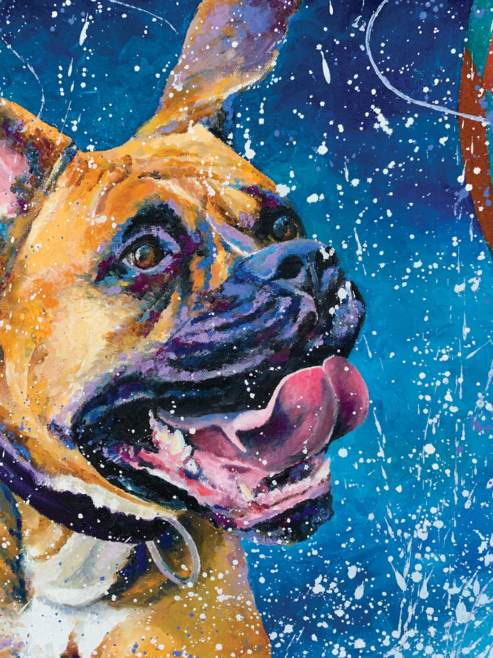 Pawsitive Energy by Jeff Fleming |  Closeup View of Artwork 