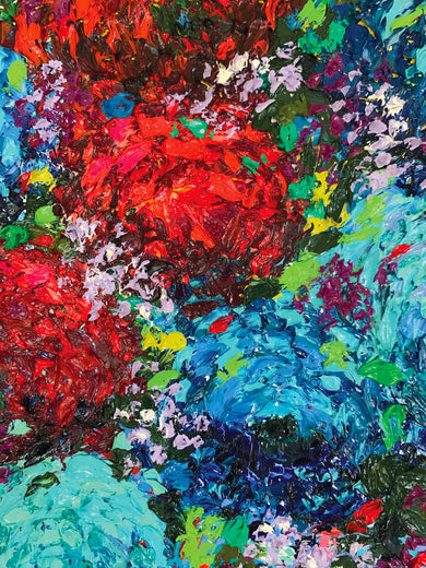 Red Vibrations by Jeff Fleming |   Closeup View of Artwork 