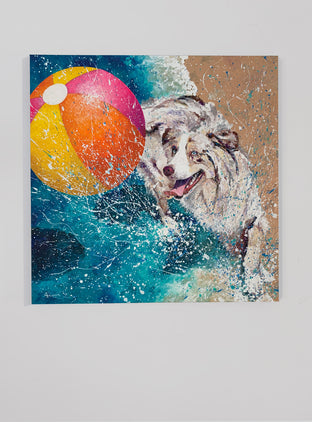 Original art for sale at UGallery.com | Splishin and a Splashin by Jeff Fleming | $2,300 | oil painting | 36' h x 36' w | photo 4