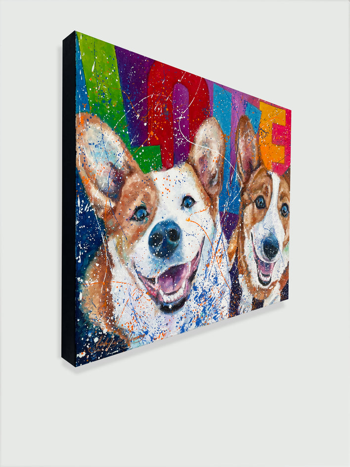 XOXO by Jeff Fleming |  Side View of Artwork 