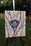 Original art for sale at UGallery.com | May My Heart Always Be Open to Little Birds by Jennifer Ross | $475 | acrylic painting | 14' h x 11' w | thumbnail 3